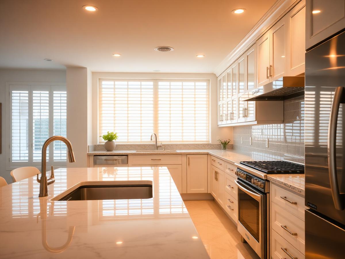 Sparkling clean residential kitchen